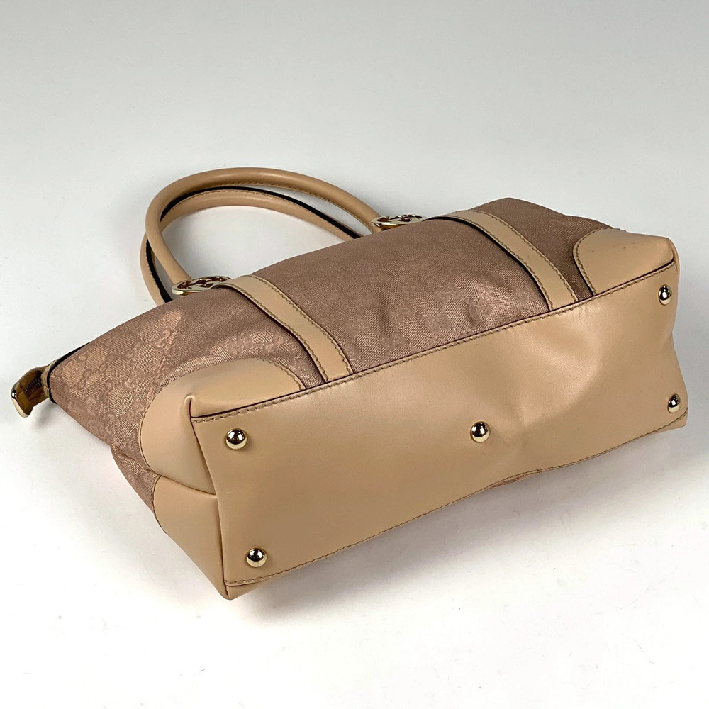 Gucci pink lovely bag handbag tote heart GG canvas
